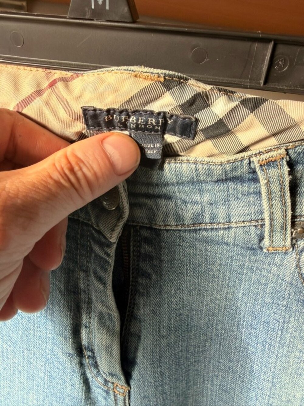 Burberry Light Wash Side-Stripe Jeans – Size 10 - Picture 3 of 6